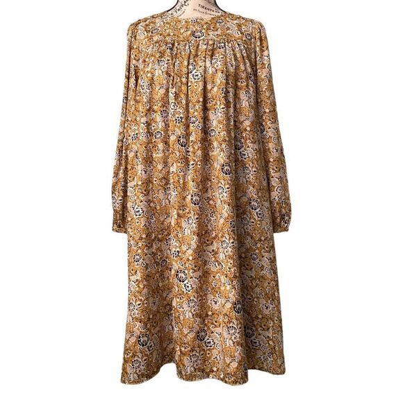 Ann Taylor Petite Floral Long Sleeve Boho Mini Dress in Size 6P - Picture 1 of 8